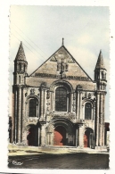 Cp, 79, St-Jouin-de-Marnes, Façade De L'Eglise Abbatiale - Saint Jouin De Marnes