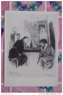 Agin "Chichikov And Nozdrev PLAYING Draughts"  - Dames - OLD USSR PC 1970 - Ajedrez