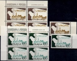 EUROPA KSZE Madrid 1980 Jugoslawien 1857/8+ 4-Bl. ** 7€ Mit 4 Sprach-TAB Hb Blocs M/s CEPT Bird Se-tenants Bf YUGOSLAVIA - Otros & Sin Clasificación