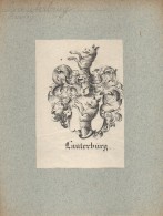 Ex-libris Ou Vignette Héraldique XIX ème - LAUTHERBURG (Berne) - Exlibris