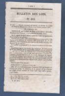 1854 BULLETIN DES LOIS - REFONTE DES MONNAIES DE CUIVRE - CANAL D' ARLES A BOUC - CREDITS MARINE - Décrets & Lois