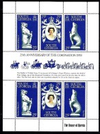 SOUTH GEORGIA  25th ANNIVERSARY OF CORONATION OF QEII 1978 SET OF 3 X 2 ON M/S MINT SG57/9 READ DESCRIPTION !! - South Georgia