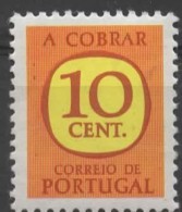 PORTUGAL 1967 Postage Due - 10c. - Brown, Yellow And Orange  MNH - Neufs