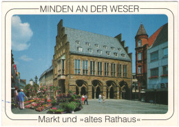 GERMANIA - GERMANY - Deutschland - ALLEMAGNE - Minden An Der Weser - Markt Und Altes Rathaus - Wrote But Not Sent - Minden