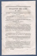 1845 BULLETIN DES LOIS - CHANGEMENTS DE CIRCONSCRIPTIONS TERRITORIALES / COMMUNES - Décrets & Lois