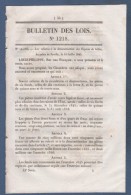 1845 BULLETIN DES LOIS - DEMONETISATION DES ESPECES DE BILLON - BOIS FLOTTES PARIS - Décrets & Lois