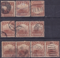 1899-242 CUBA. US OCCUPATION. 1899. Ed.34. 10c. POSTMARK CANCEL LOT. - Usati