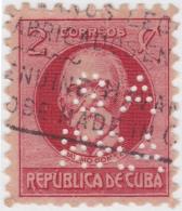 1917-270 CUBA. REPUBLICA. 1917. PATRIOT. 2c. PERFINS "SARRA". DRUG STORE PHARMACY - Used Stamps