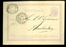 HANDBESCHREVEN BRIEFKAART Uit 1871 Gelopen Van ROTTERDAM Naar  AMSTERDAM    (10.442e) - Lettres & Documents