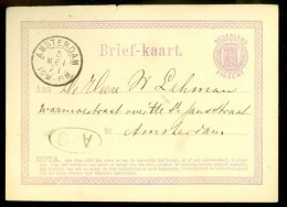 HANDBESCHREVEN BRIEFKAART Uit 1871 Gelopen Van LOKAAL AMSTERDAM    (10.442f) - Lettres & Documents