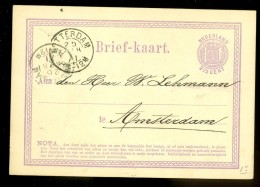HANDBESCHREVEN BRIEFKAART Uit 1871 Gelopen Van LOKAAL AMSTERDAM  (10.442h) - Lettres & Documents
