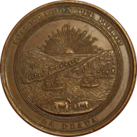 ARGENTINA. MEDALLA DE LA INAUGURACION DEL PUERTO DE LA PLATA. 1.890 - Profesionales / De Sociedad