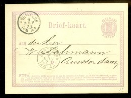 HANDBESCHREVEN BRIEFKAART Uit 1871 Gelopen Van ROTTERDAM Naar AMSTERDAM  (10.442i) - Lettres & Documents