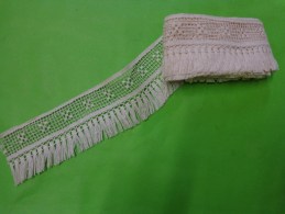 2 Lots Dentelle   Ancienne  A Frange Larg 5cm Long 1,33 Et 1.52 M - Sonstige & Ohne Zuordnung