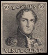 Proef V/d Plaat 20 Cent. Zwart - 1849 Epaulettes