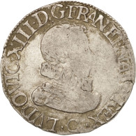 Monnaie, France, Louis XIII, 1/2 Franc, Tête Nue Au Col Fraisé, 1/2 Franc - 1610-1643 Luigi XIII Il Giusto