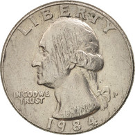 Monnaie, États-Unis, Washington Quarter, Quarter, 1984, U.S. Mint, Denver, TB+ - 1932-1998: Washington