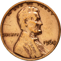 Monnaie, États-Unis, Lincoln Cent, Cent, 1968, U.S. Mint, Philadelphie, TB+ - 1959-…: Lincoln, Memorial Reverse