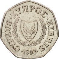Monnaie, Chypre, 50 Cents, 1993, SUP, Copper-nickel, KM:66 - Chypre