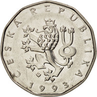 Monnaie, République Tchèque, 2 Koruny, 1993, SUP, Nickel Plated Steel, KM:9 - Czech Republic
