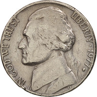 Monnaie, États-Unis, Jefferson Nickel, 5 Cents, 1977, U.S. Mint, Denver, TB - 1938-…: Jefferson