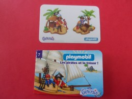 Mini Livre Playmobil Les Pirates Et Le Trésor 2 Autocollants Bateau Gervais - Playmobil