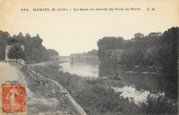 Mériel (Seine-et-Oise) - Le Quai En Amont Du Pont De Stors - Edition E. Malcuit - Carte E.M. N°984 - Meriel