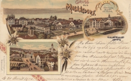 Maennedorf, Gruss Aus (Männedorf) Bunte Litho - 3 Bild AK - Dorf