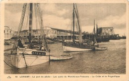 LORIENT - Le Port De Pêche, Les Quais Du Marché Aux Poissons, La Criée Et Le Frigorifique. - Pêche