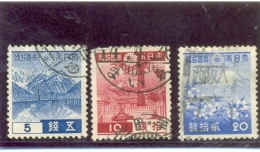 1937 JAPON Y & T N° 265 - 269 - 272  ( O ) Série Courante. - Gebraucht