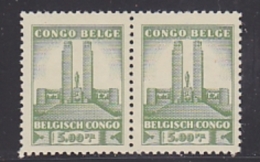 Belgisch Congo 1941 Monument Koning Albert I Te Leopoldstad 5 Fr  1w  (paar) ** Mnh (29239) - Ongebruikt