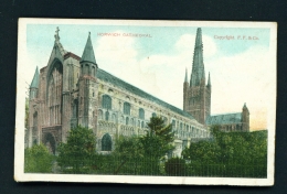 ENGLAND  -  Norwich Cathedral  Used Vintage Postcard As Scans - Norwich