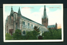 ENGLAND  -  Norwich Cathedral  Used Vintage Postcard As Scans - Norwich