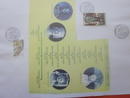 CAD COMMEMORATIF 7 MAI 2001 GENEALOGIE DES ROIS DE FRANCE BLOC FEUILLET 2 TIMBRES Congrés De Généalogie Marseille - Afgestempeld