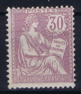 France: Yv Nr  128 MH/* Falz/ Charniere 1902 - 1900-02 Mouchon