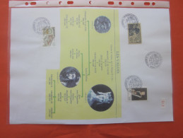 CAD COMMEMORATIF 7 MAI 2001 GENEALOGIE DES ROIS DE FRANCE BLOC FEUILLET 3 TIMBRES Congrés De Généalogie Marseille - Used