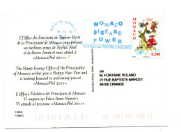 CARTE POSTALE MONACO NOEL 2010 - Lettres & Documents
