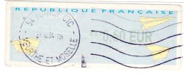 VIGNETTE LISA       "   NANCY    MEURTHE ET MOSELLE  "          0.50 Euro    (sur Fragment) - 2000 « Avions En Papier »