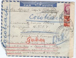 LBL37COL - GABON LETTRE  AVION  CLERMONT FERRAND / COCOBEACH 22/6/1940 CENSURES - Briefe U. Dokumente