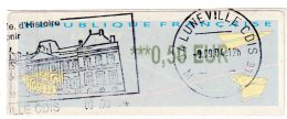 VIGNETTE LISA       "   LUNEVILLE  "          0.50 Euro    (sur Fragment) - 2000 « Avions En Papier »
