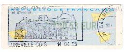 VIGNETTE LISA       "   LUNEVILLE   "          0.53 Euro    (sur Fragment) - 2000 « Avions En Papier »