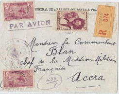 LBL37COL -SENEGAL LETTRE REC. DAKAR / ACCRA DATE? - Covers & Documents