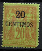 Maroc 1891 -  N° YT 4  Neuf *  édenté Dans Un Angle Sinon TB - Unused Stamps