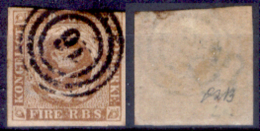 Danimarca F0045 - 1851-54: Y&T N. 2b (o), Privo Di Difetti Occulti.- - Used Stamps
