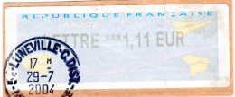 VIGNETTE LISA     "   LUNEVILLE    "         1.11  Euros     (sur Fragment) - 2000 « Avions En Papier »
