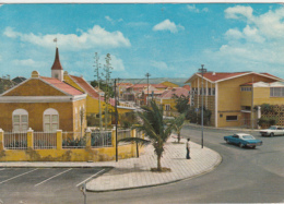 40948- BONAIRE- BREEDESTRAAT STREET, PROTESTANT CHURCH, CAR - Bonaire