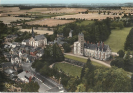 BEAUMONT LA RONCE ... LE CHATEAU ET L EGLISE ... VUE AERIENNE - Beaumont-la-Ronce