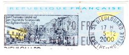 VIGNETTE LISA     "   DIEULOUARD     "           0.41  Euro     (sur Fragment) - 2000 Type « Avions En Papier »