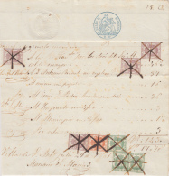 DER-53 CUBA SPAIN ESPAÑA (LG-515). REVENUE DERECHO JUDICIAL DOC. 1/2r VERDE + 10r BROWN 1861. - Timbres-taxe