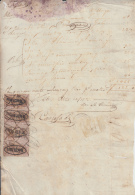 DER-55 CUBA SPAIN ESPAÑA (LG-517). REVENUE DERECHO JUDICIAL DOC. 10r BROWN 1862. "HACIENDA". - Impuestos